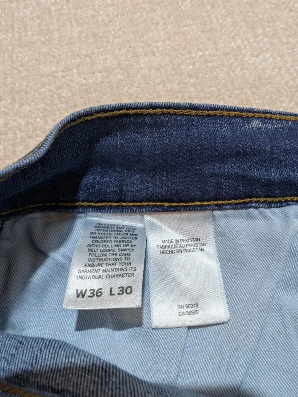 Lucky Brand Men’s Blue Straight Leg Jeans Size 36x30 - Picture 4 of 10